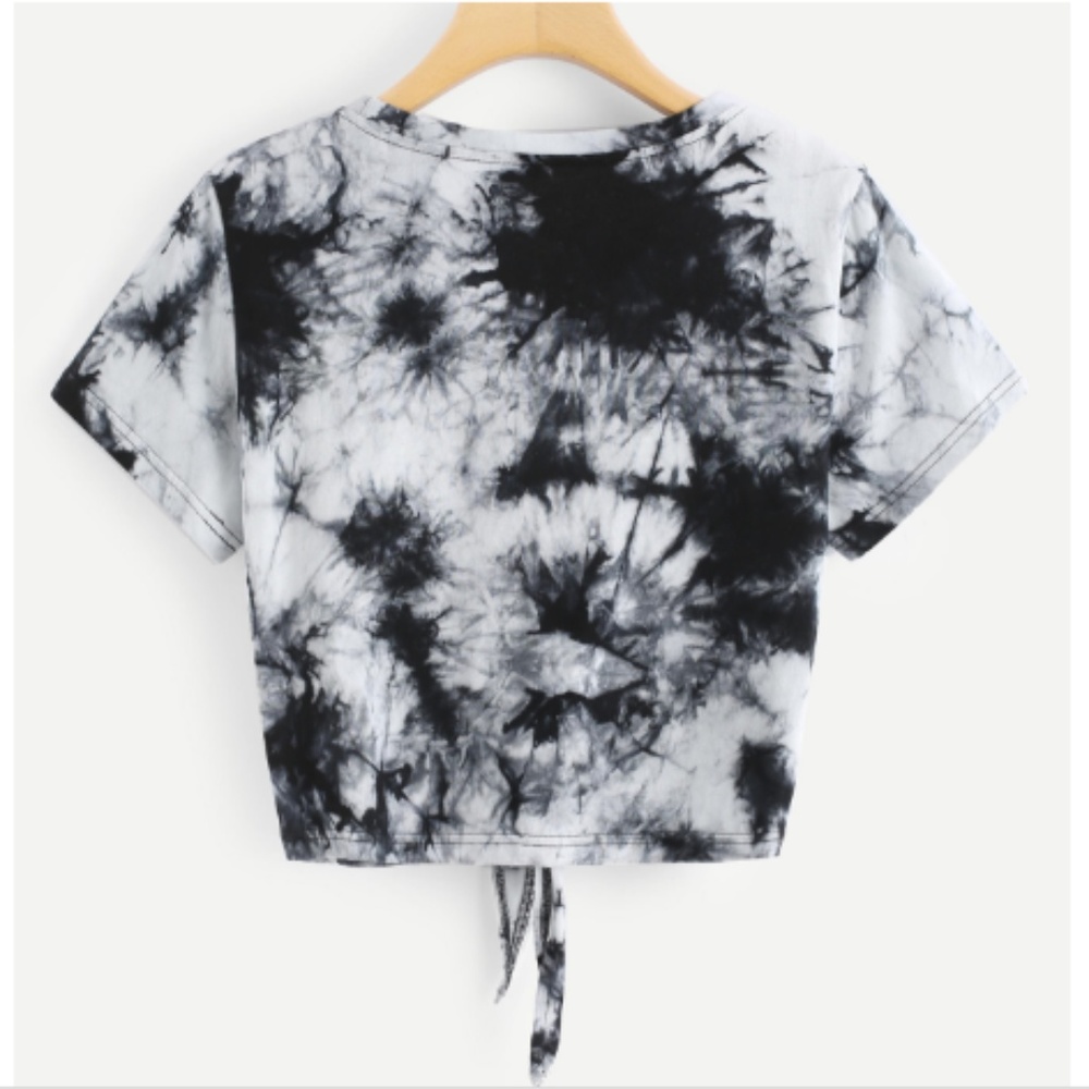 TIE DIE ROSE CROP TOP - Picture 3 of 3